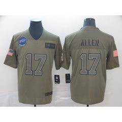 Men's Buffalo Bills #17 Josh Allen 2019 Camo Salute To Service Limited Stitched NFL Jersey 