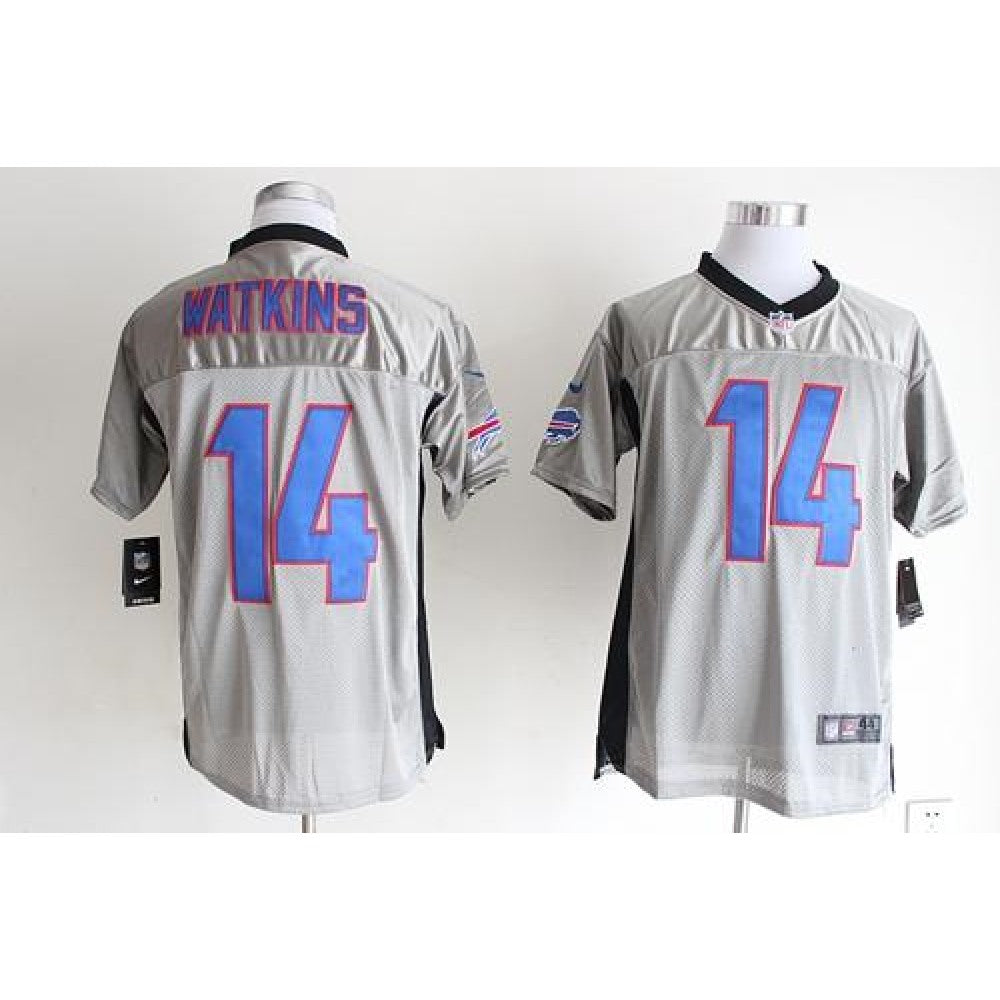 Bills #14 Sammy Watkins Grey Shadow Men's Stitched NFL Elite Jersey 