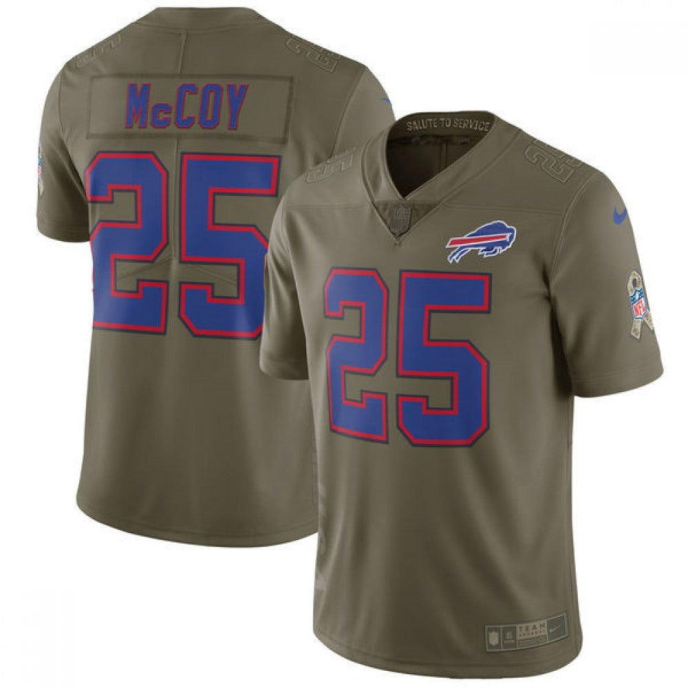 Men's Buffalo Bills #25 LeSean McCoy Olive Salute To Service Limited Stitched NFL Jersey 