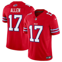 Men's Buffalo Bills #17 Josh Allen Red 2023 F.U.S.E. Vapor Untouchable Limited Stitched Jersey 