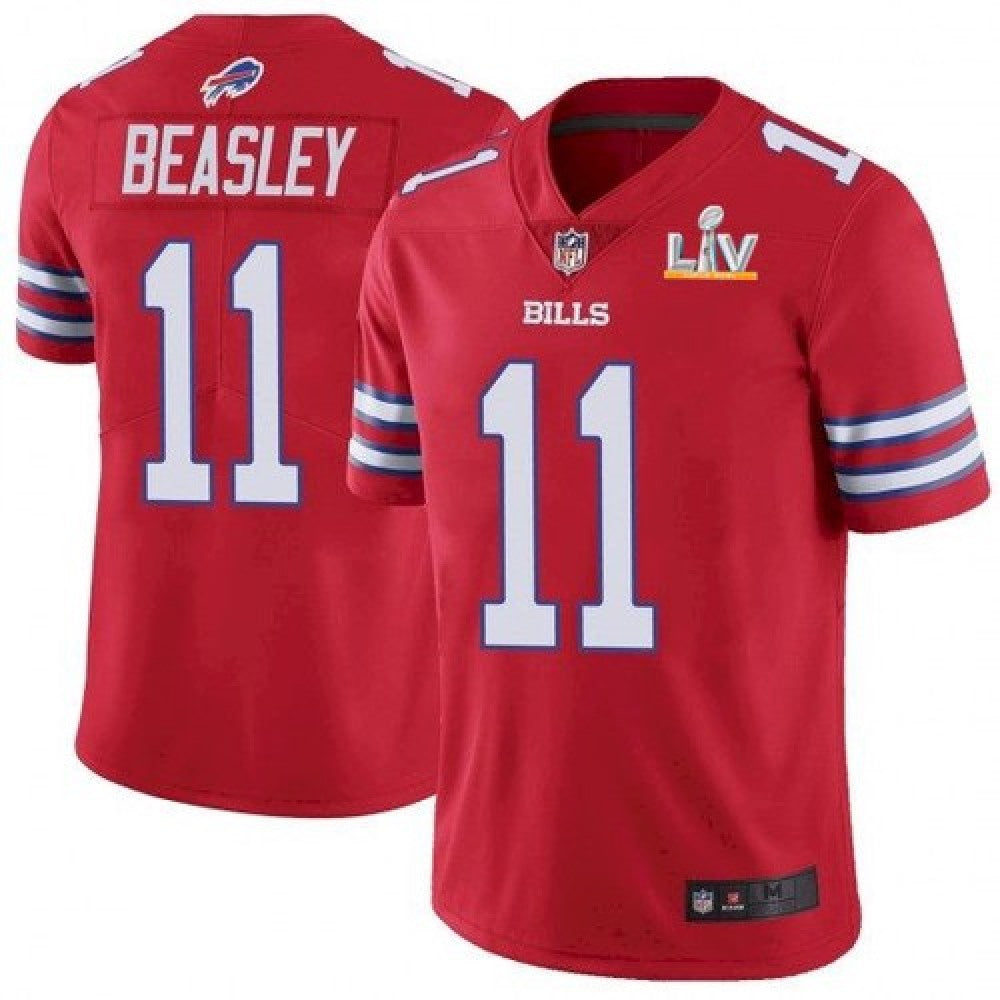Men's Buffalo Bills #11 Cole Beasley Red 2021 Super Bowl LV Stitched NFL Jersey 