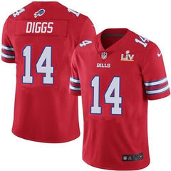 Men's Buffalo Bills #14 Stefon Diggs Red 2021 Super Bowl LV Stitched NFL Jersey 