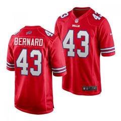 Men's Buffalo Bills #43 Terrel Bernard Red Stitched Jersey 