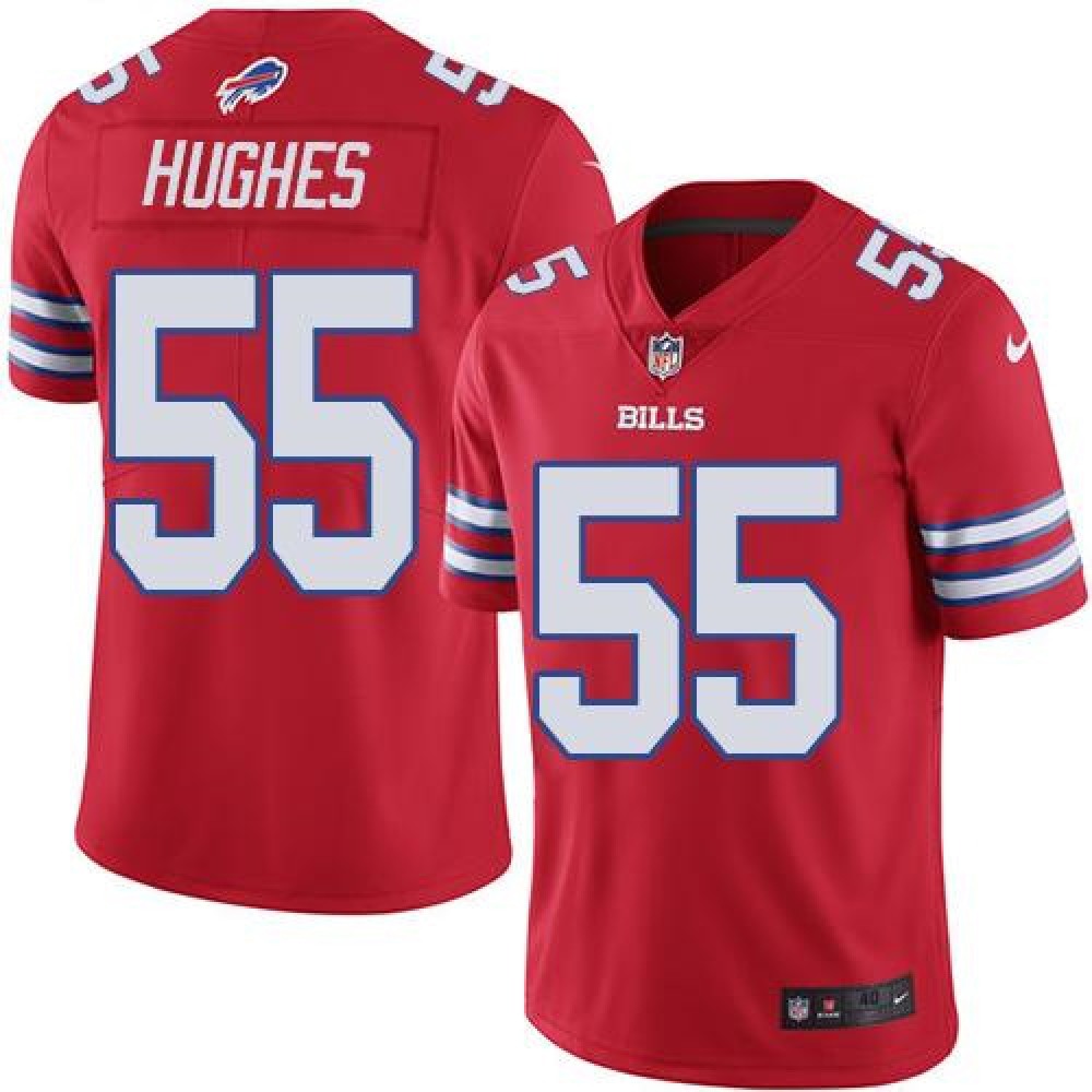 Bills #55 Jerry Hughes Red Men's Stitched NFL Elite Rush Jersey 