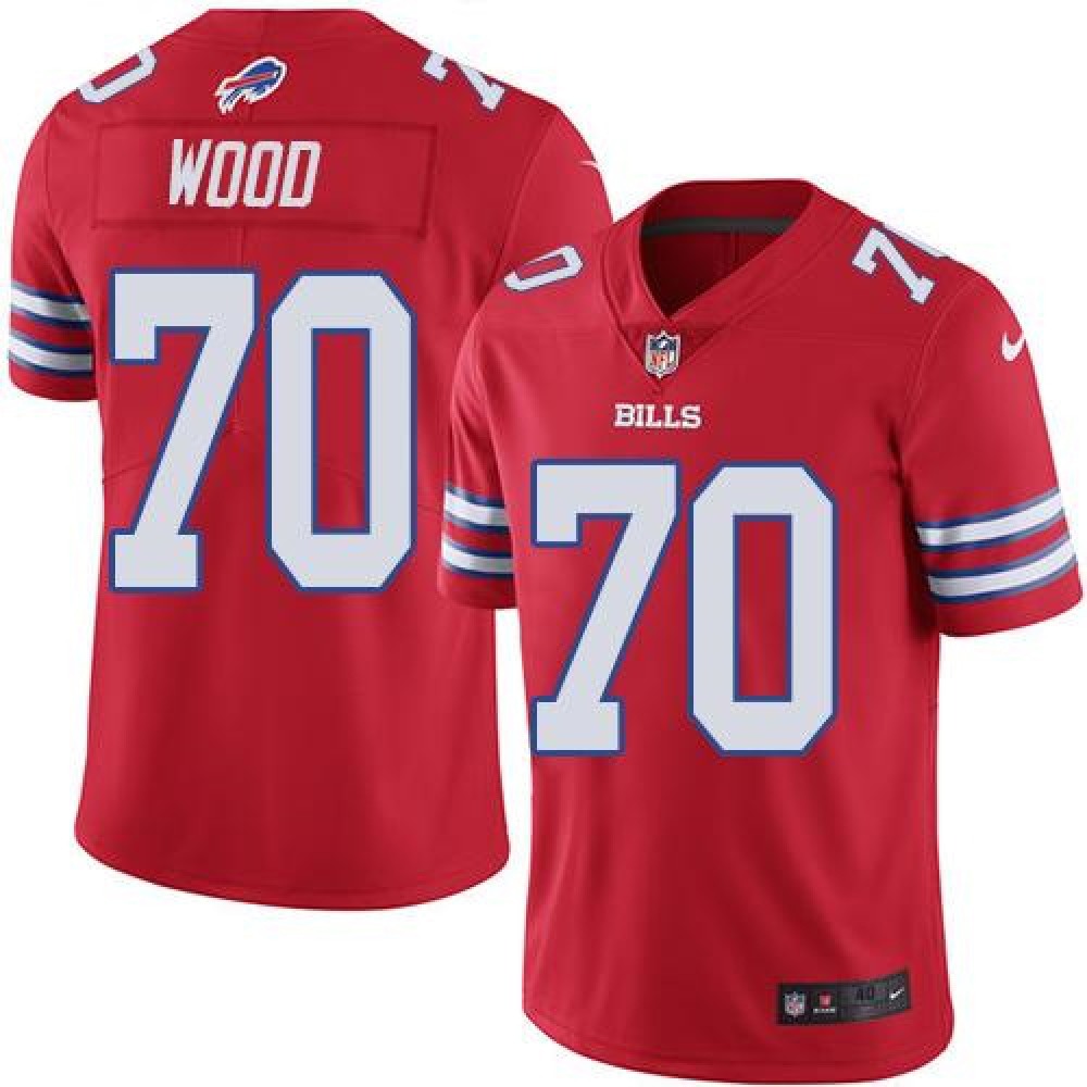 Bills #70 Eric Wood Red Men's Stitched NFL Elite Rush Jersey 