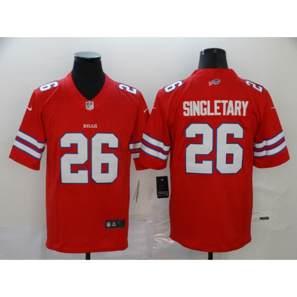 Men's Buffalo Bills #26 Devin Singletary Red Vapor Untouchable Limited Stitched NFL Jersey 