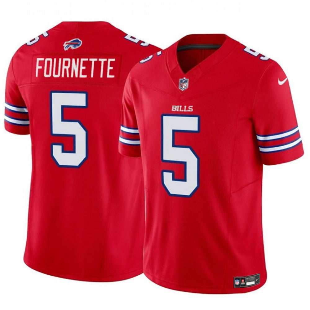 Men's Buffalo Bills #5 Leonard Fournette Red Vapor Untouchable Limited Stitched Football Jersey 