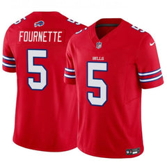Men's Buffalo Bills #5 Leonard Fournette Red Vapor Untouchable Limited Stitched Football Jersey 