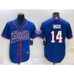 Men's Buffalo Bills #14 Stefon Diggs Royal Cool Base Stitched Baseball Jersey 