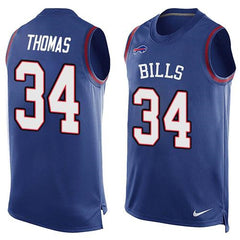 Bills #34 Thurman Thomas Royal Blue Team Color Men's Stitched NFL Limited Tank Top Jersey 