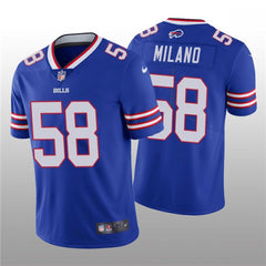 Men's Buffalo Bills #58 Matt Milano 2022 Royal Vapor Untouchable Limited Stitched Jersey 