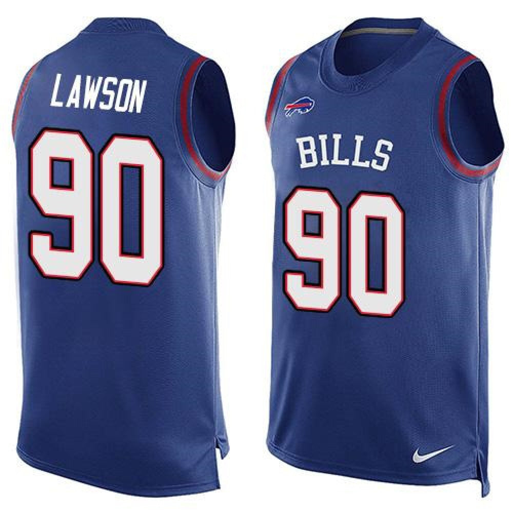 Bills #90 Shaq Lawson Royal Blue Team Color Men's Stitched NFL Limited Tank Top Jersey 