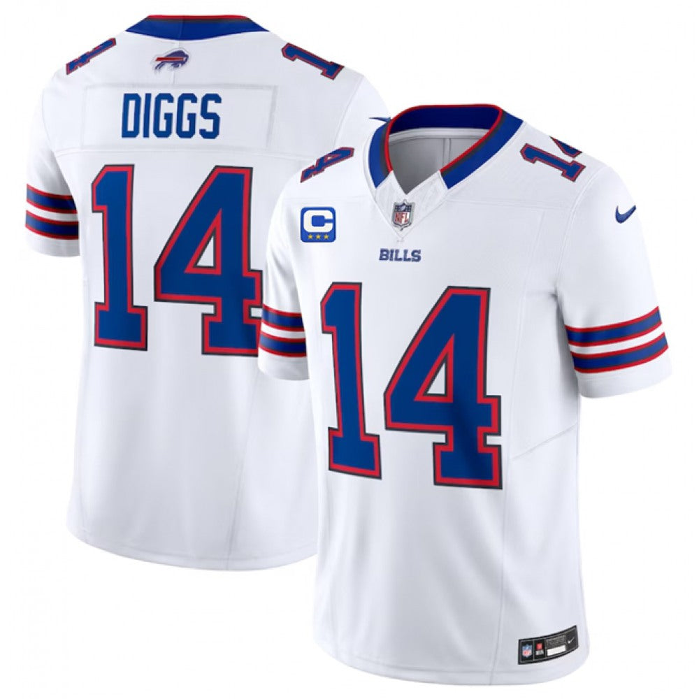 Men's Buffalo Bills #14 Stefon Diggs White 2023 F.U.S.E. With 3-Star C Patch Vapor Untouchable Limited Stitched Jersey 