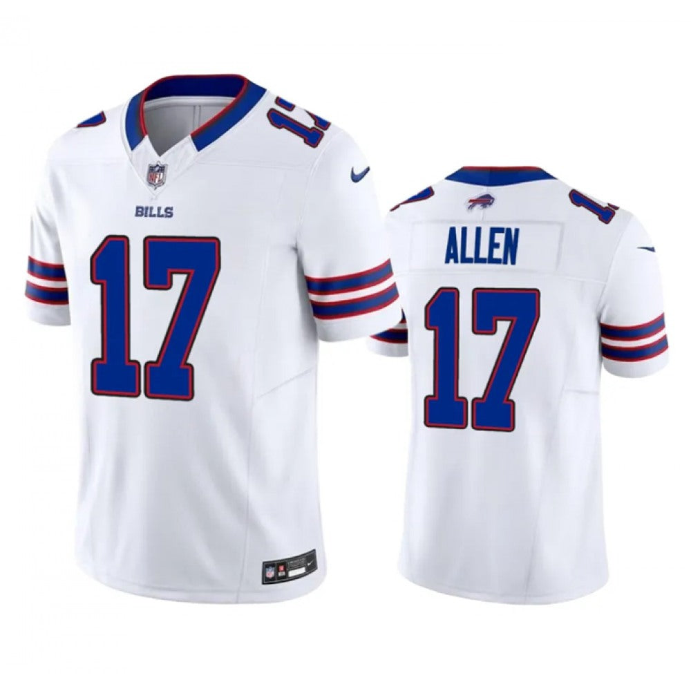 Men's Buffalo Bills #17 Josh Allen White 2023 F.U.S.E. Vapor Untouchable Limited Stitched Jersey 