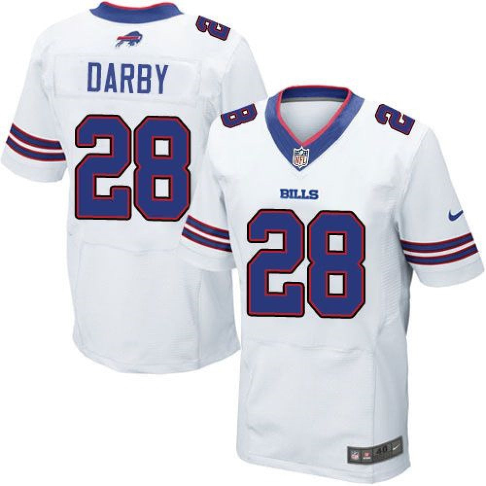 Bills #28 Ronald Darby White Men's Stitched NFL New Elite Jersey 