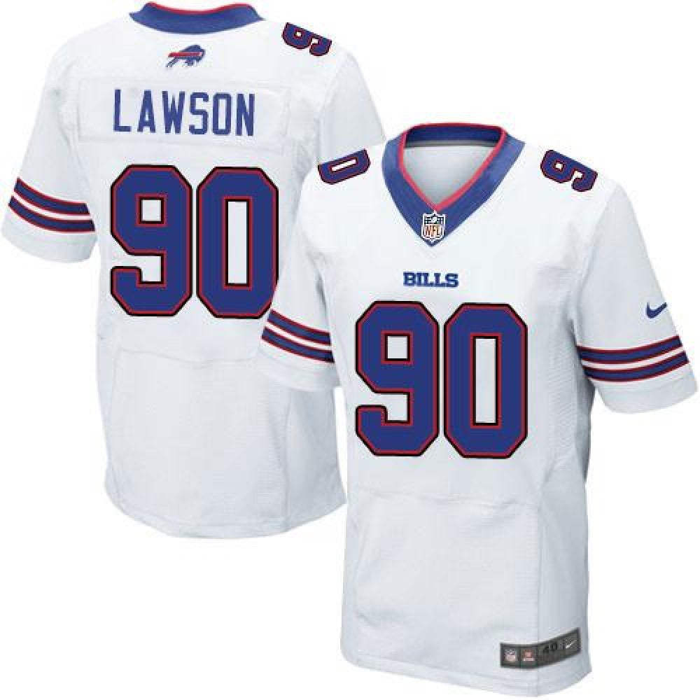 Bills #90 Shaq Lawson White Men's Stitched NFL New Elite Jersey 