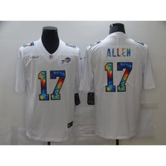 Men's Buffalo Bills #17 Josh Allen 2020 White Crucial Catch Limited Stitched Jersey 