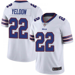 Men's Buffalo Bills #22 T.J. Yeldon White Vapor Untouchable Limited Stitched Jersey 