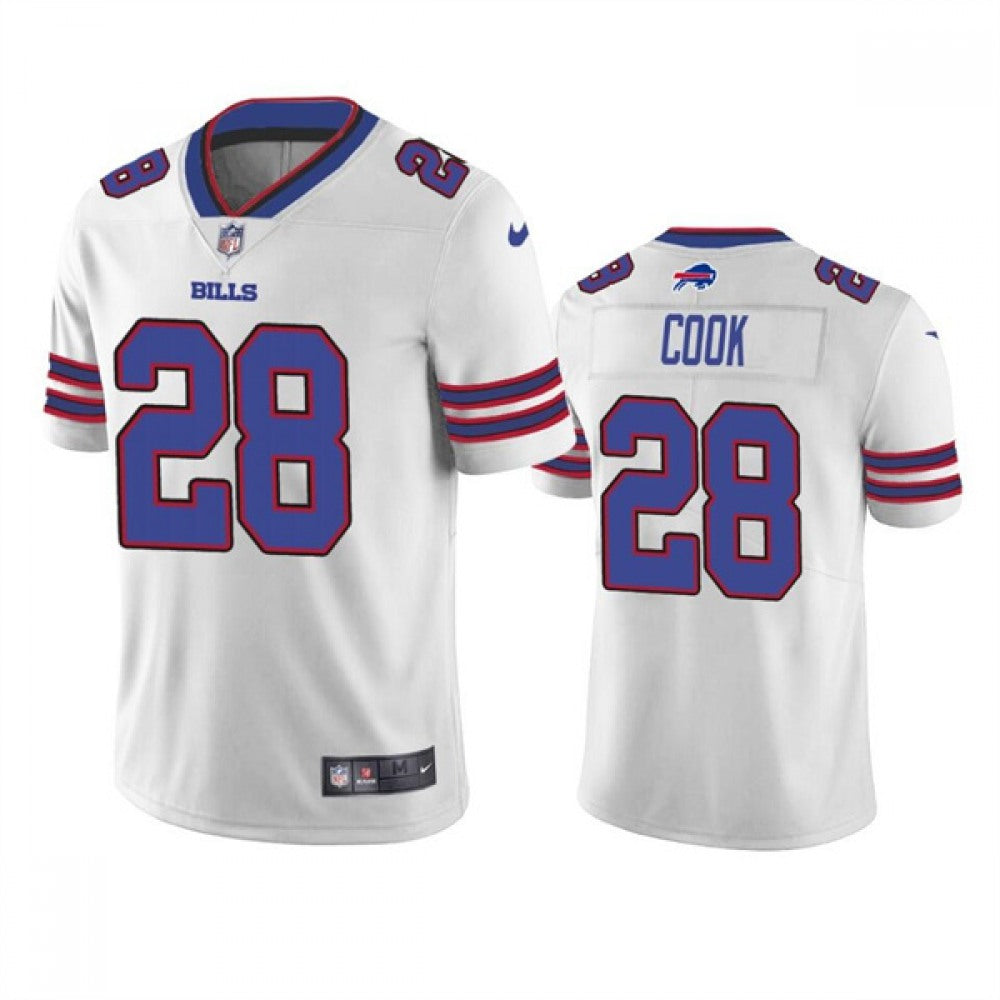 Men's Buffalo Bills #28 James Cook White Vapor Untouchable Limited Stitched Jersey 