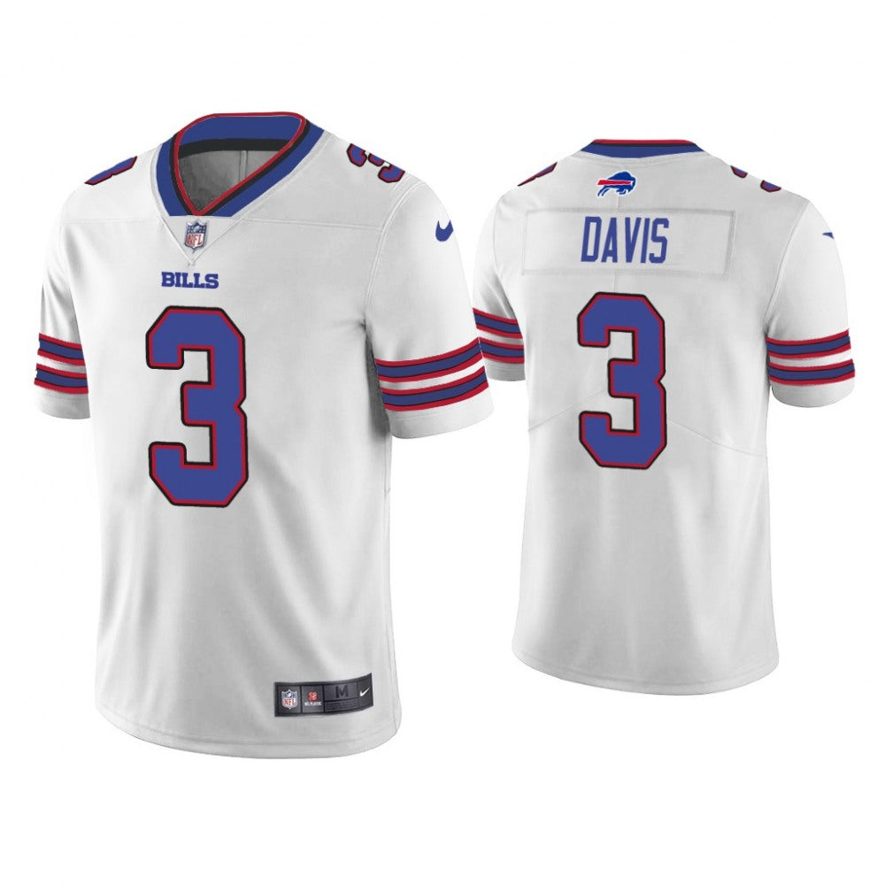 Men's Buffalo Bills #3 Gabriel Davis White Vapor Untouchable Limited Stitched Jersey 