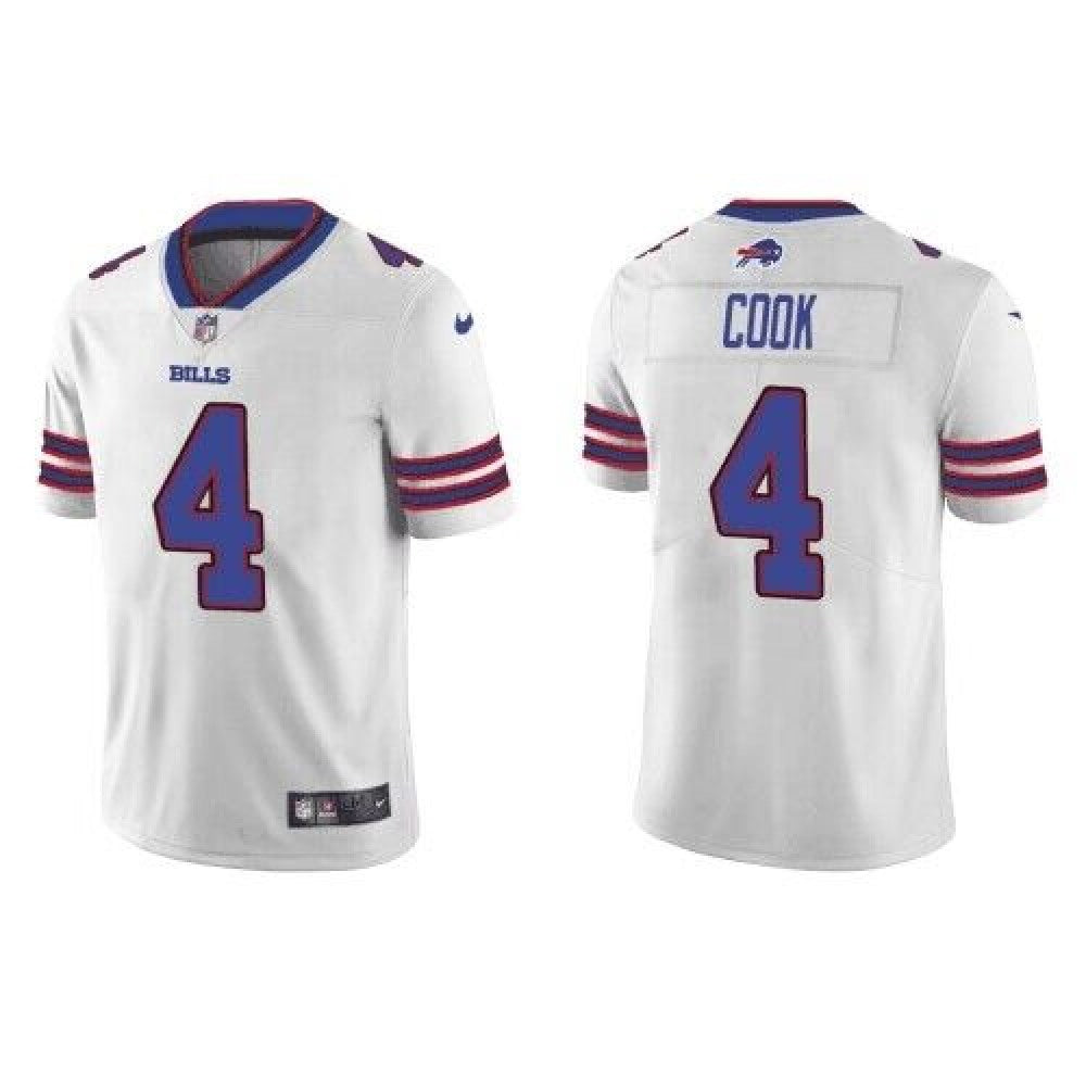 Men's Buffalo Bills #4 James Cook White Vapor Untouchable Limited Stitched Jersey 