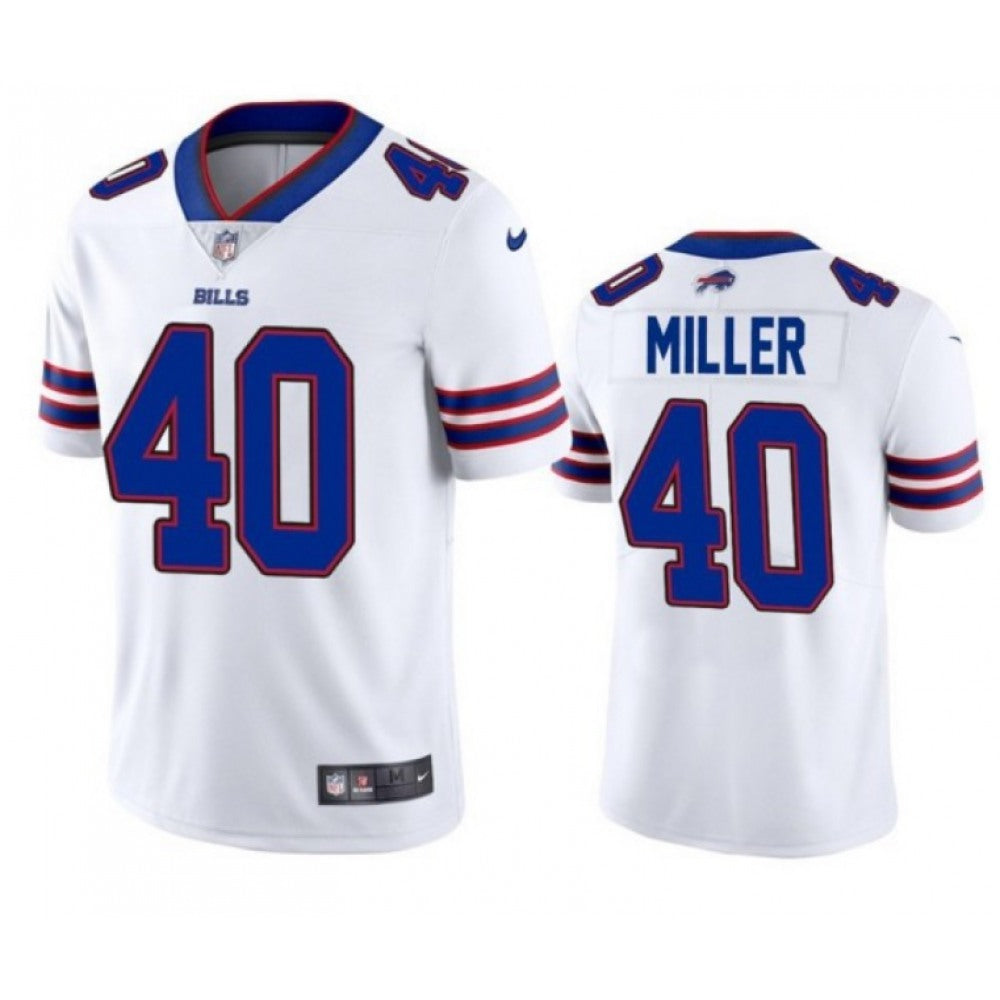 Men's Buffalo Bills #40 Von Miller White Vapor Untouchable Limited Stitched Jersey 