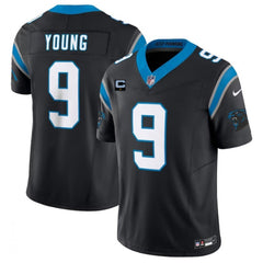 Men's Carolina Panthers #9 Bryce Young Black 2023 F.U.S.E. With 1-Star C Patch Vapor Untouchable Stitched Football Jersey 