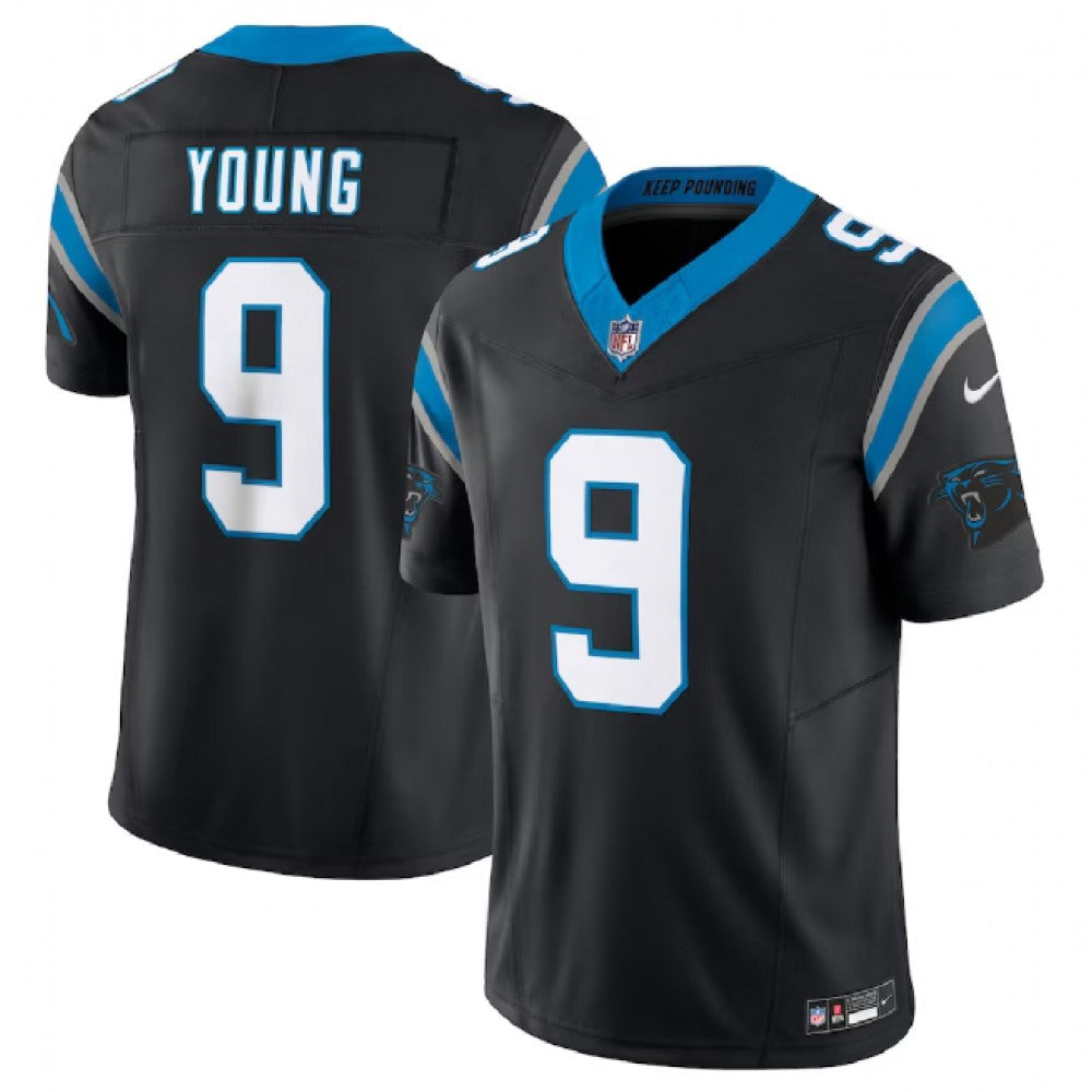 Men's Carolina Panthers #9 Bryce Young Black 2023 F.U.S.E. Vapor Untouchable Stitched Football Jersey 