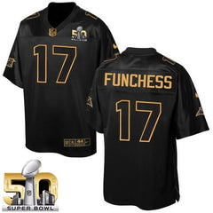 Panthers #17 Devin Funchess Black Super Bowl 50 Men's Stitched NFL Elite Pro Line Gold Collection Jersey 