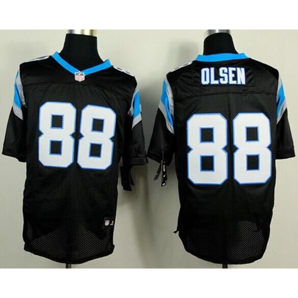 Panthers #88 Greg Olsen Black Team Color Men's Stitched NFL Elite Jersey 