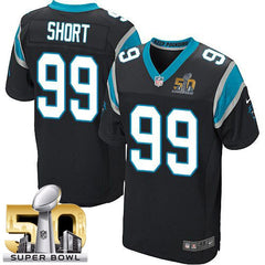 Panthers #99 Kawann Short Black Team Color Super Bowl 50 Men's Stitched NFL Elite Jersey 