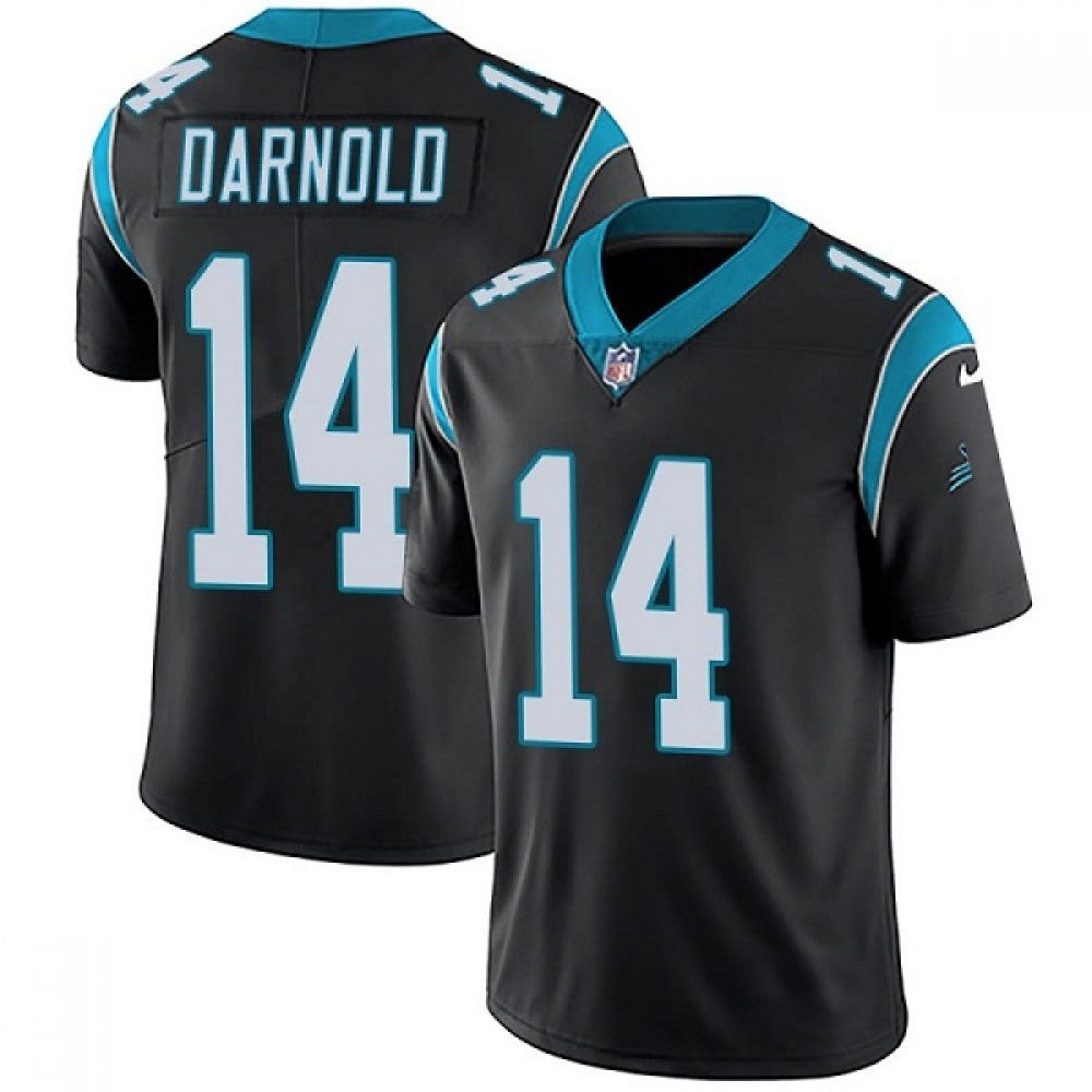 Men's Carolina Panthers #14 Sam Darnold Black Vapor Untouchable Limited Stitched Jersey 
