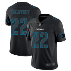 Men's Carolina Panthers #22 Christian McCaffrey Black Impact Limited Stitched NFL Jersey 