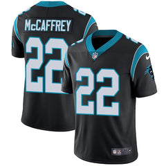 Men's Carolina Panthers #22 Christian McCaffrey Black Vapor Untouchable NFL Limited Stitched Jersey 