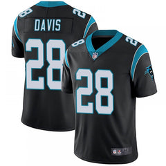 Men's Carolina Panthers #28 Mike Davis Black Vapor Untouchable Limited Stitched Jersey 