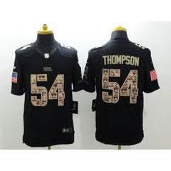 Panthers #54 Shaq Thompson Black Men's Stitched NFL Limited Salute to Service Jersey 