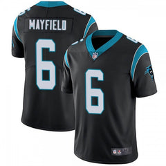 Men's Carolina Panthers #6 Baker Mayfield Black Vapor Untouchable Limited Stitched Jersey 