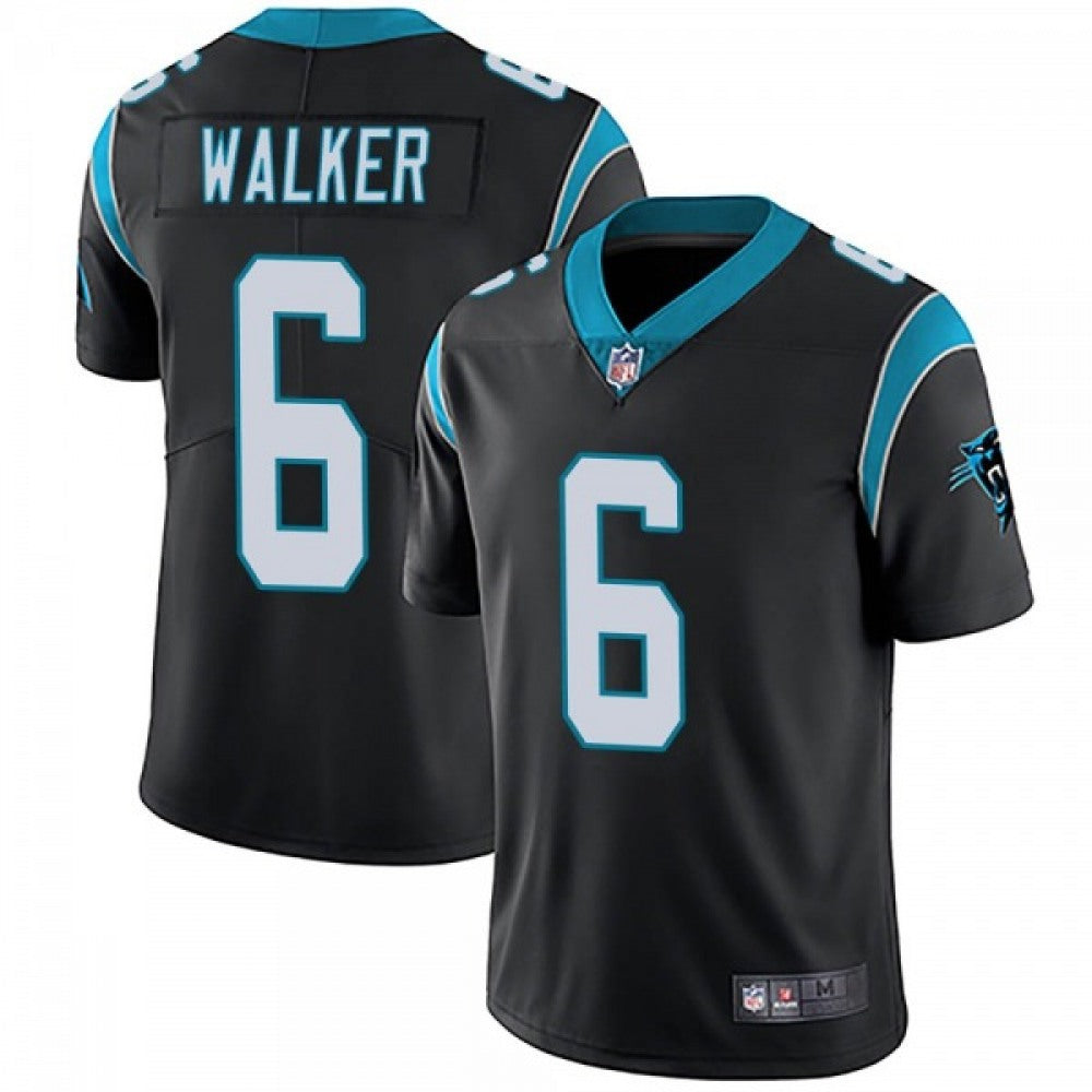 Men's Carolina Panthers #6 P.J. Walker Black Vapor Untouchable Limited Stitched Jersey 