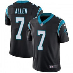 Men's Carolina Panthers #7 Kyle Allen Black Vapor Untouchable NFL Limited Stitched Jersey 
