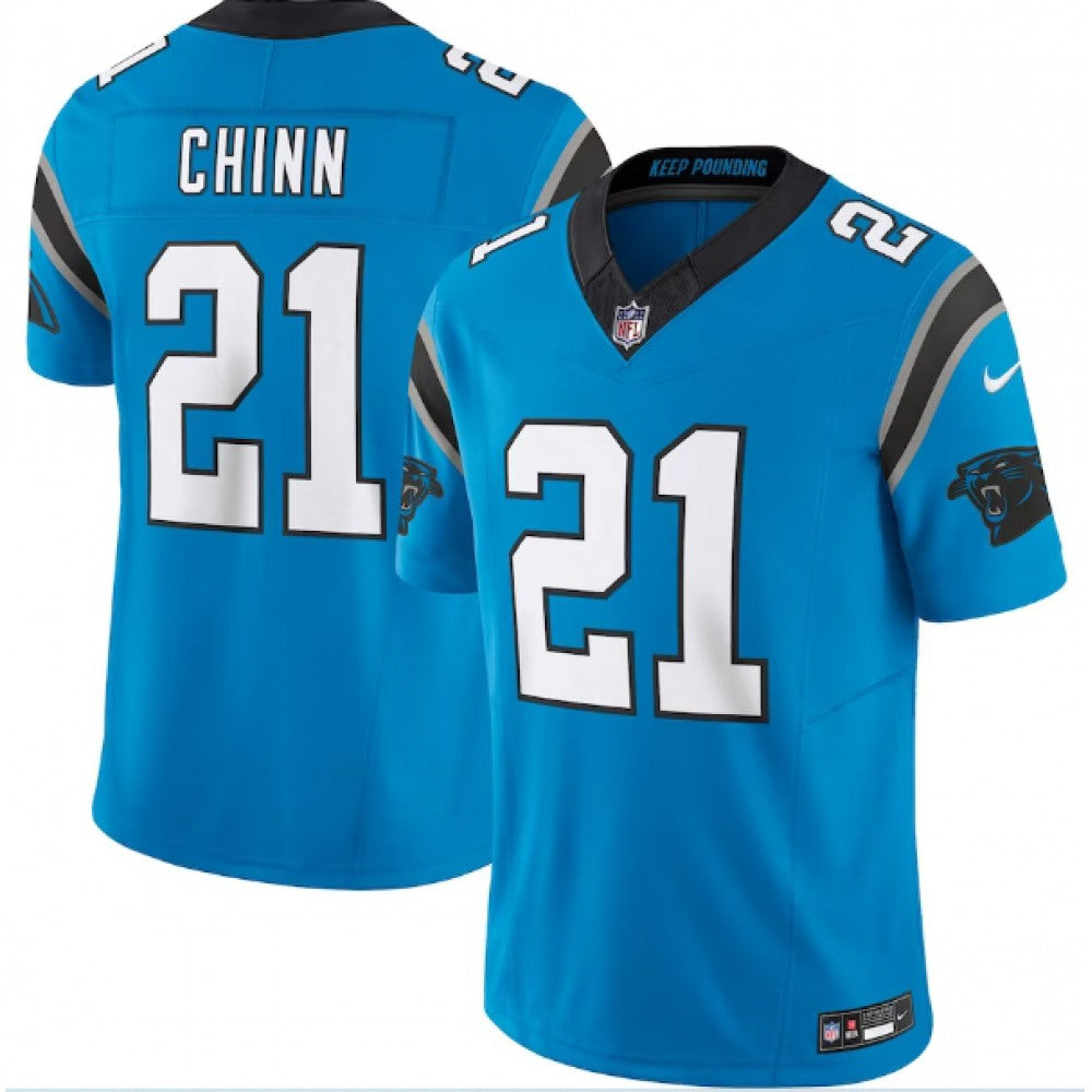 Men's Carolina Panthers #21 Jeremy Chinn Blue 2023 F.U.S.E. Vapor Untouchable Stitched Football Jersey 