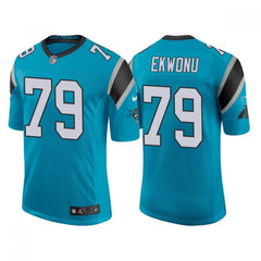 Men's Carolina Panthers #79 Ikem Ekwonu 2022 Blue Stitched Jersey 