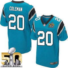 Panthers #20 Kurt Coleman Blue Alternate Super Bowl 50 Men's Stitched NFL Elite Jersey 