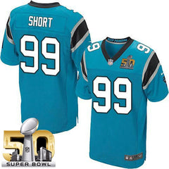 Panthers #99 Kawann Short Blue Alternate Super Bowl 50 Men's Stitched NFL Elite Jersey 