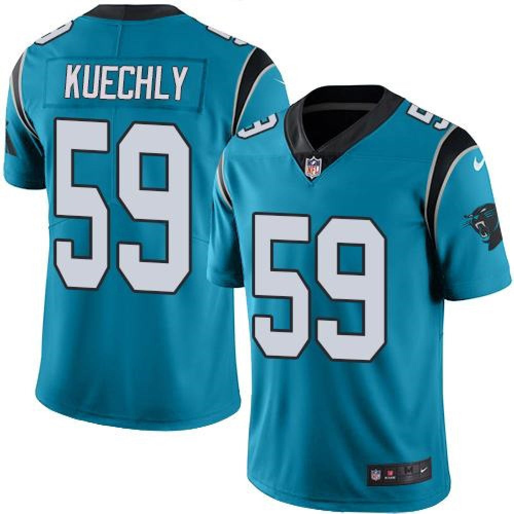 Panthers #59 Luke Kuechly Blue Men's Stitched NFL Limited Rush Jersey 