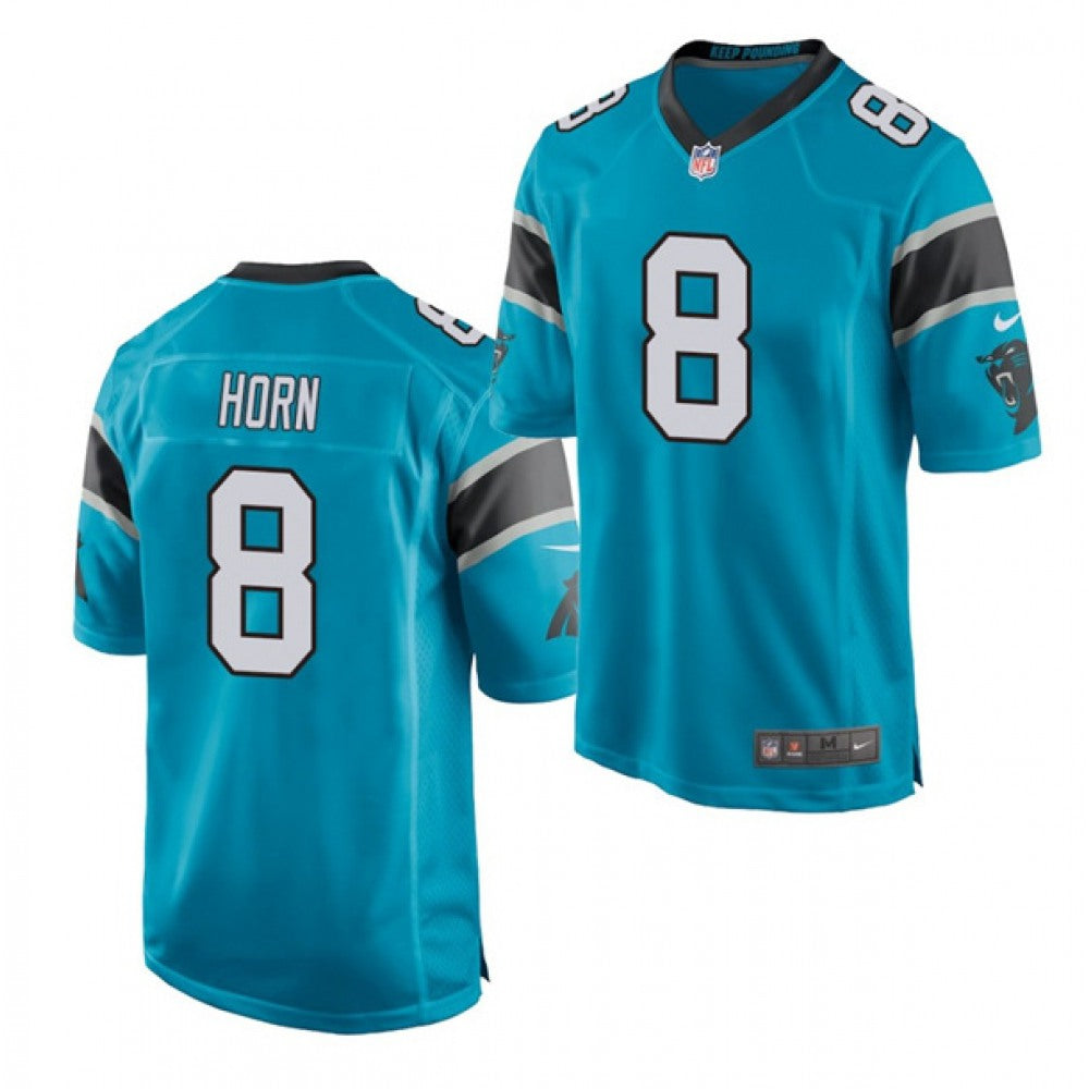 Men's Carolina Panthers #8 Jaycee Horn Blue Vapor Untouchable Limited Stitched Jersey 