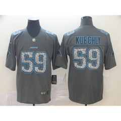 Men's Carolina Panthers #59 Luke Kuechly 2019 Gray Fashion Static Limited Stitched NFL Jersey 