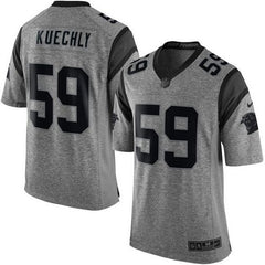 Panthers #59 Luke Kuechly Gray Men's Stitched NFL Limited Gridiron Gray Jersey 