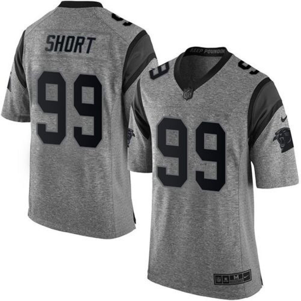 Panthers #99 Kawann Short Gray Men's Stitched NFL Limited Gridiron Gray Jersey 