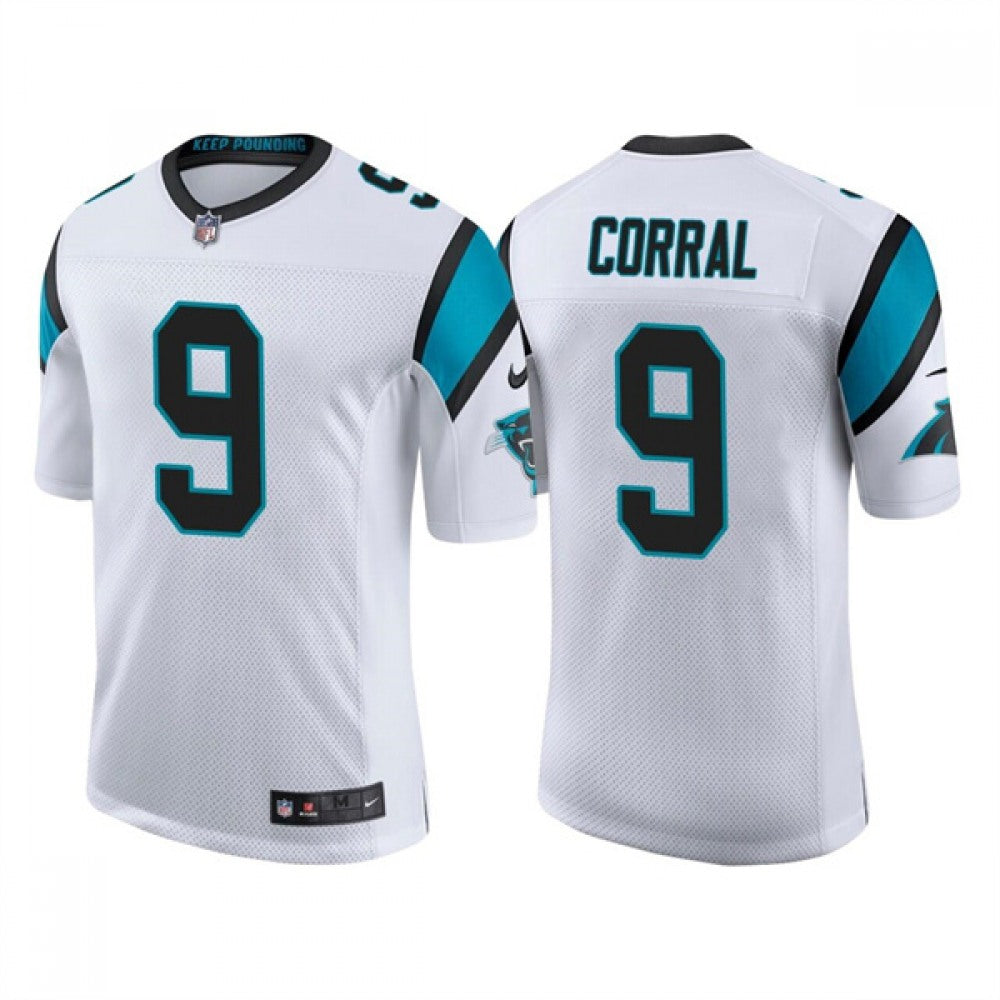 Men's Carolina Panthers #9 Matt Corral 2022 White Stitched Jersey 