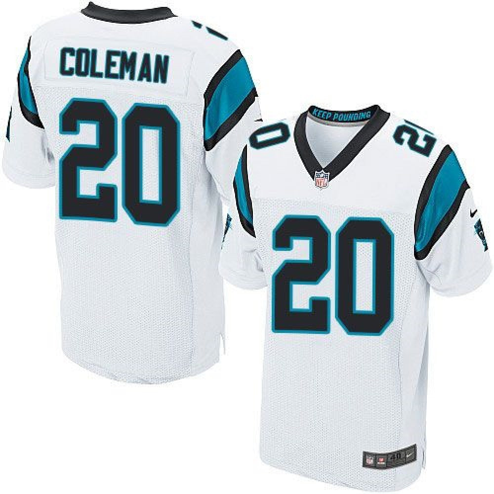 Panthers #20 Kurt Coleman White Men's Stitched NFL Elite Jersey 